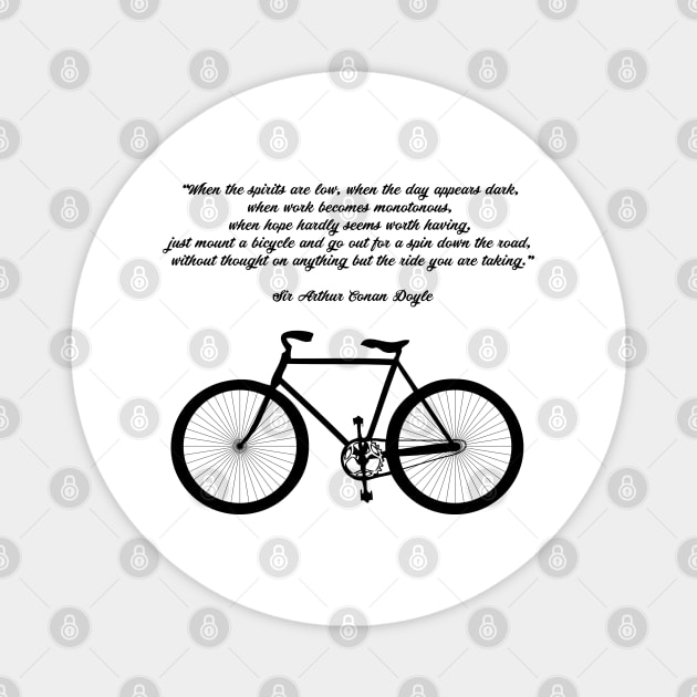 inspirational Cycling quote Magnet by thehollowpoint